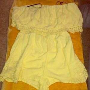 Yellow FOREVER 21 romper
